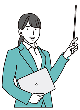 棒を持った女性